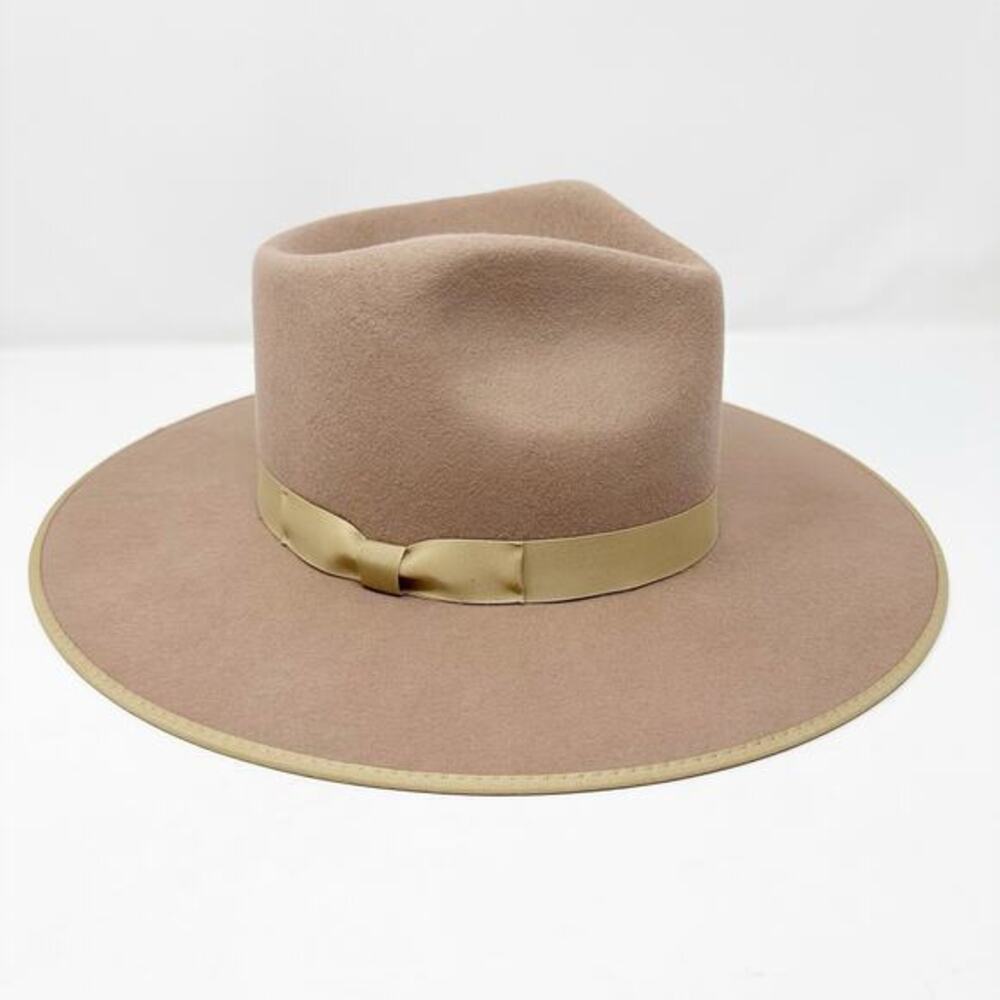 Lack of Color Women’s Zulu Rancher Fedora Wool Felt Hat in Sand Size XL